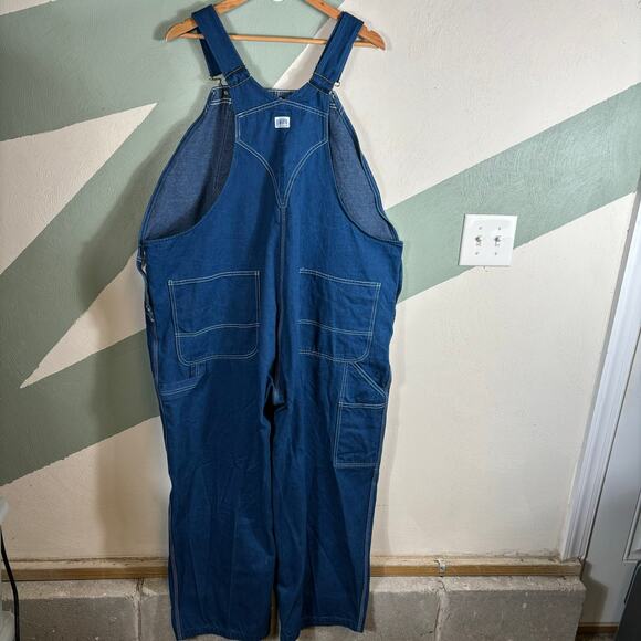 Liberty Overalls Men's Size 48x30 Carpenter Dungaree Denim Bib Utility Jumpsuit - Picture 9 of 9